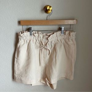 HATCH ivory Lula drawstring maternity shorts, size 2/M